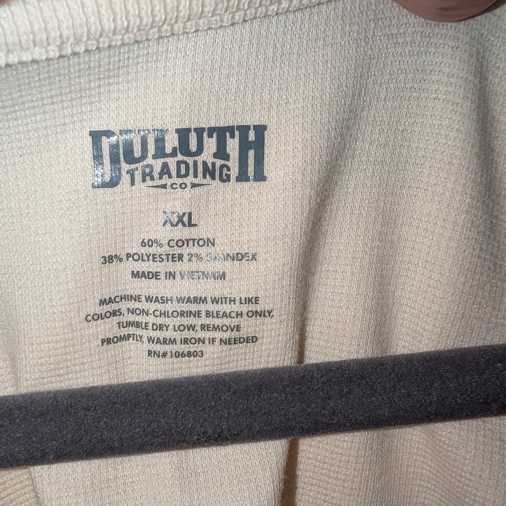 Duluth Men's Cream Long Sleeve Shirt XXL - Picture 2 of 3